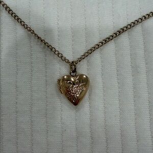 Gold Tone Heart Pendant Layered Necklace - Women Jewelry